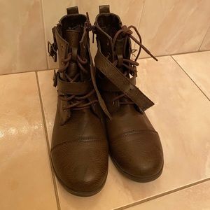 Short Brown Combat boots